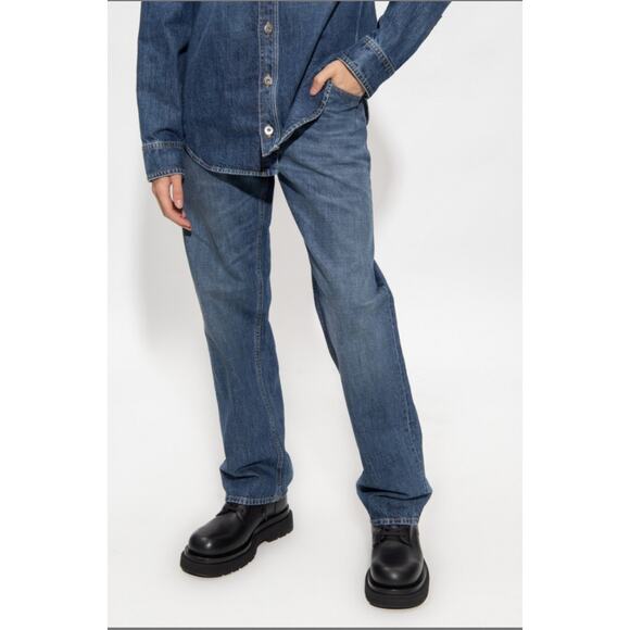 NWT Men's Bottega Veneta Medium Washed Trouser Straight Denim size 52 in Indigo - Picture 7 of 8